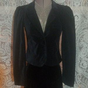 RARE Lip Service Black Velvet Blazer XS Goth Witch